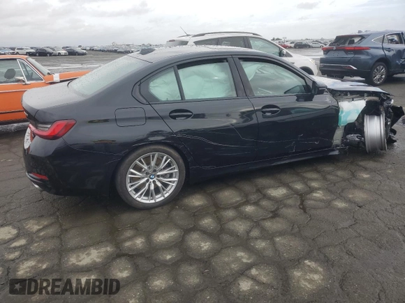 2023 BMW 3 Series 330i xDrive with VIN 3MW89FF0XP8D57640, listed as a Copart auction lot 45045985 with 24,368 mi miles and Salvage Title. Bid and sale history available at carsss.com. Image 3.