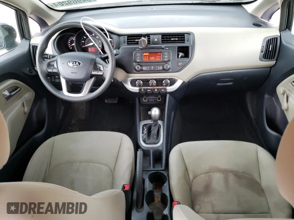 2015 Kia Rio LX with VIN KNADM4A36F6461146, listed as a Copart auction lot 54969204 with 74,501 mi miles and Salvage Title. Bid and sale history available at carsss.com. Image 8.