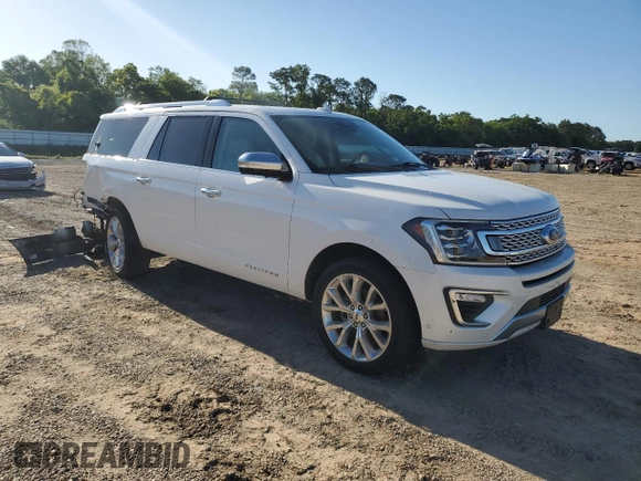 2019 Ford Expedition Max Platinum with VIN 1FMJK1LT9KEA60600, listed as a Copart auction lot 50423324 with 82,993 mi miles and Salvage title. Bid and sale history available at DreamBid. Image 4.