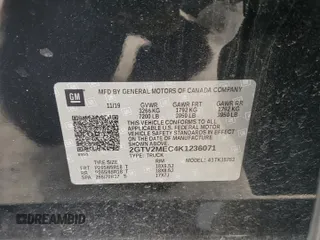2019 GMC Sierra 1500 SLE z VIN 2GTV2MEC4K1236071, wystawiony jako Copart lot #60683995 z przebiegiem 19 710 mil mil oraz Szkoda całkowita • Salvage title. Historia ofert i sprzedaży dostępna na DreamBid. Obrazek 12.