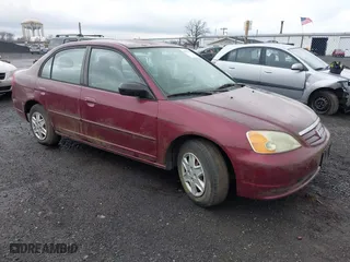 2003 Honda Civic LX with VIN 2HGES16513H502011, listed as a IAAI auction lot 41793534 with 221,262 mi miles. Bid and sale history available at carsss.com. Image 1.