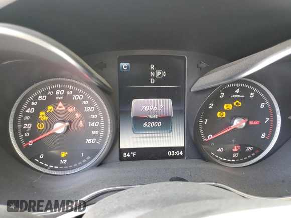 2015 Mercedes-Benz C 300 with VIN 55SWF4JB1FU077291, listed as a Copart auction lot 56153025 with 62,000 mi miles and Clean Title. Bid and sale history available at DreamBid. Image 9.