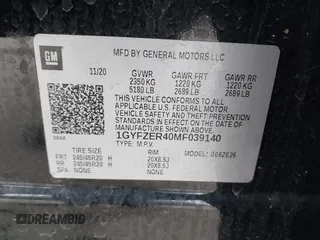 2021 Cadillac XT4 FWD Sport with VIN 1GYFZER40MF039140, listed as a IAAI auction lot 41287513 with 51,725 mi miles and . Bid and sale history available at DreamBid. Image 9.