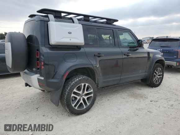 2020 Land Rover Defender HSE with VIN SALE9EEU9L2024965, listed as a Copart auction lot 45340185 with 49,705 mi miles and Salvage title. Bid and sale history available at DreamBid. Image 3.