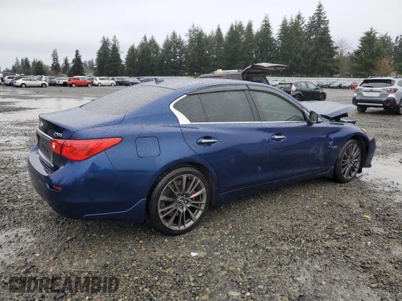 2017 Infiniti Q50 Red Sport 400 with VIN JN1FV7AR6HM870313, listed as a Copart auction lot 83214104 with 68,315 mi miles and Salvage Title. Bid and sale history available at carsss.com. Image 3.