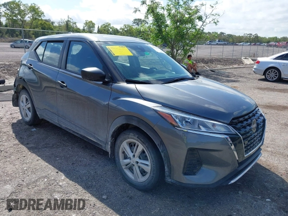 2023 Nissan Kicks S with VIN 3N1CP5BV7PL500767, listed as a IAAI auction lot 41912515 with 23,119 mi miles. Bid and sale history available at carsss.com. Image 1.