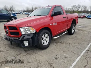 2016 Ram 1500 Express z VIN 3C6JR6AT3GG239609, wystawiony jako Copart lot #51214025 z przebiegiem 52 613 mil mil oraz Szkoda całkowita • Salvage title. Historia ofert i sprzedaży dostępna na DreamBid. Obrazek 1.