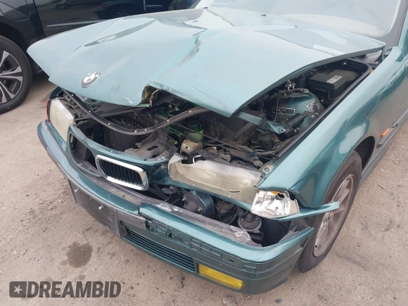 1998 BMW 3 Series 318iA with VIN WBACC0320WEK26338, listed as a IAAI auction lot 41187823 with 145,250 mi miles. Bid and sale history available at carsss.com. Image 6.