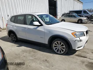 2013 BMW X3 xDrive28i with VIN 5UXWX9C54D0A09096, listed as a Copart auction lot 52481325 with Not Provided miles and Clean Title. Bid and sale history available at DreamBid. Image 4.