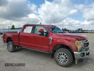 2022 Ford F-250 XL with VIN 1FT7W2B63NED86675, listed as a Copart auction lot 58701495 with 6,165 mi miles and Salvage title. Bid and sale history available at DreamBid. Image 4.