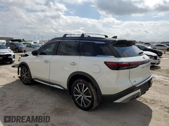2023 Infiniti QX60 Autograph with VIN 5N1DL1HU4PC368286, listed as a Copart auction lot 44246645 with 32,467 mi miles and Salvage title. Bid and sale history available at DreamBid. Image 2.