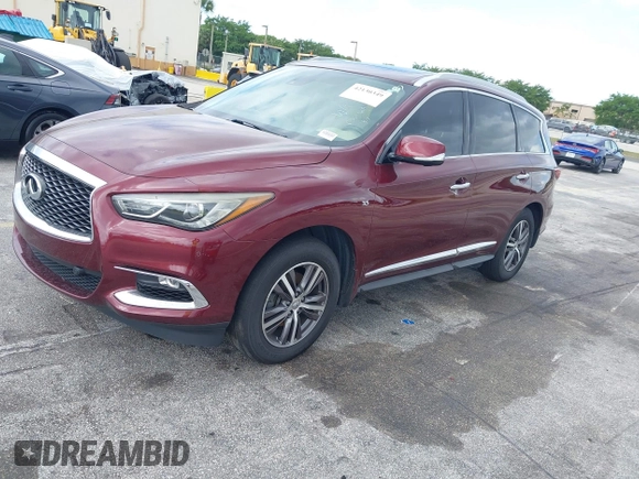 2019 Infiniti QX60 LUXE with VIN 5N1DL0MN3KC502044, listed as a IAAI auction lot 42130349 with 276,156 mi miles. Bid and sale history available at carsss.com. Image 17.