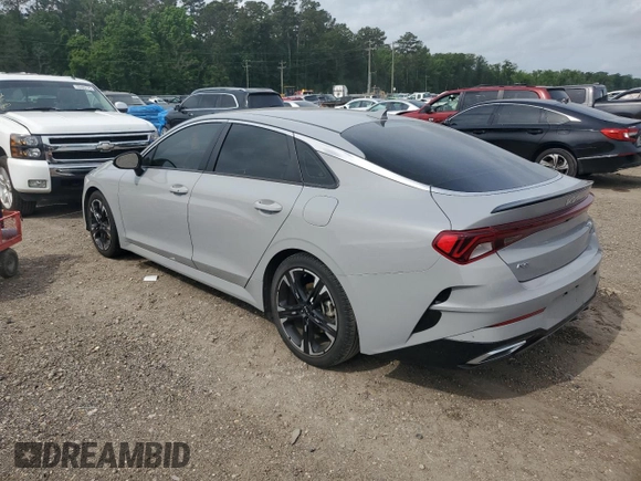 2022 Kia K5 GT-Line z VIN 5XXG64J2XNG149610, wystawiony jako Copart lot #55333245 z przebiegiem Nie podano mil oraz Szkoda całkowita • Salvage title. Historia ofert i sprzedaży dostępna na DreamBid. Obrazek 2.