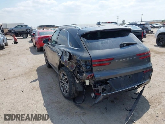 2023 Genesis GV70 2.5T with VIN KMUMADTB9PU084936, listed as a IAAI auction lot 42040232 with 28,201 mi miles and . Bid and sale history available at DreamBid. Image 3.