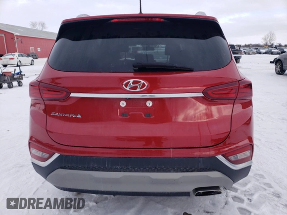 2019 Hyundai Santa Fe SE with VIN 5NMS23AD7KH107636, listed as a Copart auction lot 37345253 with 17,156 mi miles. Bid and sale history available at carsss.com. Image 6.