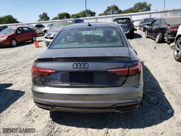2023 Audi A4 Sedan S line Prestige with VIN WAUFAAF46PN022831, listed as a Copart auction lot 64699754 with 0 mi miles and Non Repairable. Bid and sale history available at carsss.com. Image 6.