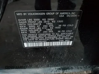 2024 Volkswagen Atlas SE with VIN 1V2LR2CA4RC580463, listed as a Copart auction lot 81372744 with 300 mi miles and Salvage title. Bid and sale history available at DreamBid. Image 13.