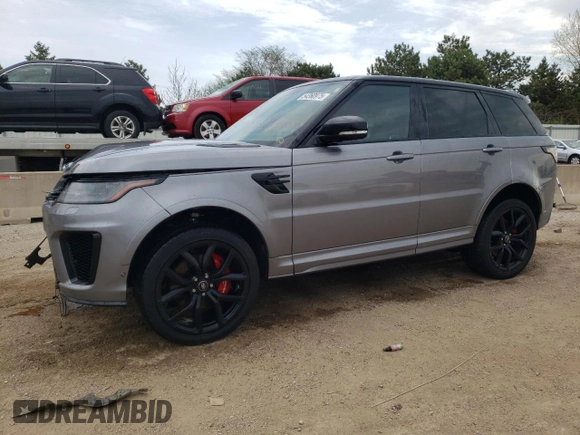 2022 Land Rover Range Rover Sport SVR z VIN SALWZ2RE3NA235996, wystawiony jako Copart lot #54360975 z przebiegiem 27 303 mil mil oraz Szkody całkowita. Historia ofert i sprzedaży dostępna na DreamBid. Obrazek 1.