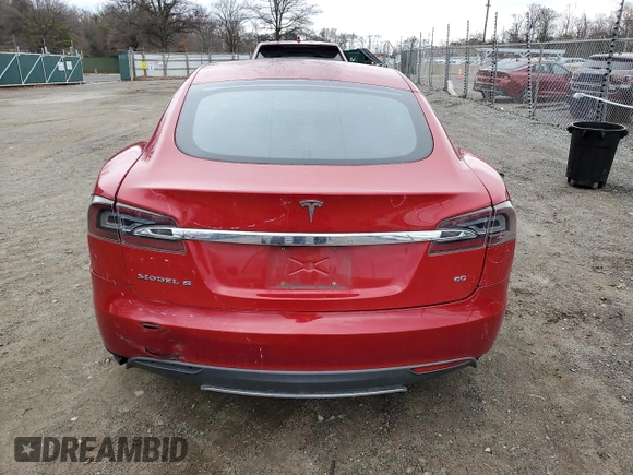2014 Tesla Model S 60 with VIN 5YJSA1S14EFP51077, listed as a Copart auction lot 47918905 with 167,594 mi miles and Salvage title. Bid and sale history available at DreamBid. Image 6.