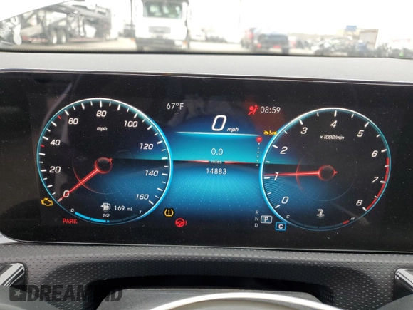 2023 Mercedes-Benz CLA 250 z VIN W1K5J4GB7PN386050, wystawiony jako Copart lot #58866305 z przebiegiem 14 883 mil mil oraz Szkoda całkowita • Salvage title. Historia ofert i sprzedaży dostępna na DreamBid. Obrazek 9.