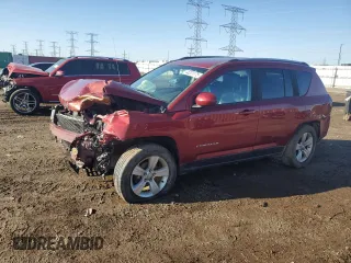 2016 Jeep Compass Latitude with VIN 1C4NJDEB8GD691124, listed as a Copart auction lot 48201175 with 136,842 mi miles and Salvage Title. Bid and sale history available at carsss.com. Image 1.