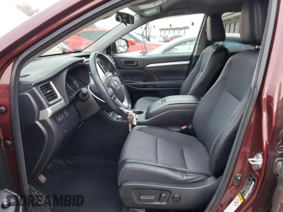 2017 Toyota Highlander LE with VIN 5TDBZRFH5HS423777, listed as a Copart auction lot 44140855 with 124,472 mi miles and Salvage title. Bid and sale history available at DreamBid. Image 7.