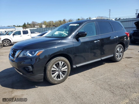2017 Nissan Pathfinder S with VIN 5N1DR2MM2HC654276, listed as a Copart auction lot 53468035 with 129,159 mi miles and Salvage Title. Bid and sale history available at carsss.com. Image 1.