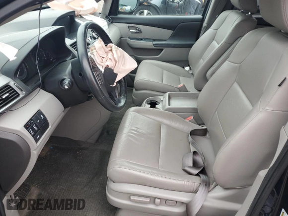 2014 Honda Odyssey EX-L with VIN 5FNRL5H61EB015958, listed as a Copart auction lot 62747765 with Not provided miles and Salvage title. Bid and sale history available at DreamBid. Image 7.