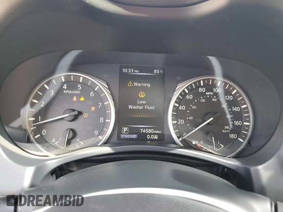 2018 Infiniti Q50 Luxe with VIN JN1EV7AP6JM350922, listed as a Copart auction lot 51506705 with 74,580 mi miles and Salvage Title. Bid and sale history available at DreamBid. Image 9.