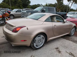2003 Lexus SC 430 with VIN JTHFN48YX30043941, listed as a Copart auction lot 74352394 with Not Provided miles and Salvage Title. Bid and sale history available at DreamBid. Image 3.
