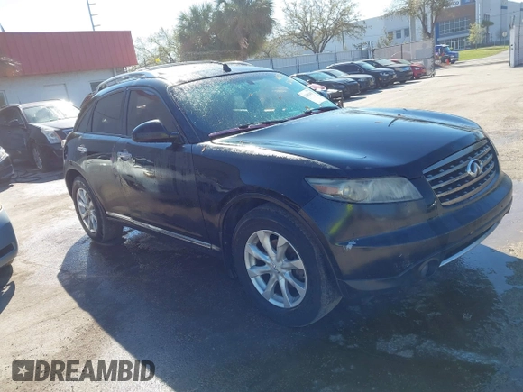2006 Infiniti FX with VIN JNRAS08WX6X211634, listed as a IAAI auction lot 41658415 with 203,714 mi miles and . Bid and sale history available at carsss.com. Image 1.