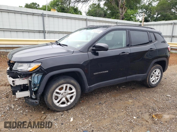 2017 Jeep Compass Sport z VIN 3C4NJDAB8HT647349, wystawiony jako Copart lot #56523595 z przebiegiem 86 728 mil mil oraz Szkoda całkowita • Salvage title. Historia ofert i sprzedaży dostępna na DreamBid. Obrazek 1.