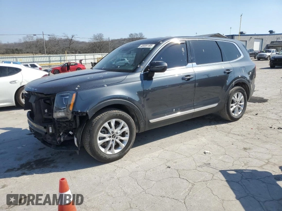 2020 Kia Telluride LX with VIN 5XYP24HCXLG090741, listed as a Copart auction lot 48859185 with 88,597 mi miles and Salvage Title. Bid and sale history available at carsss.com. Image 1.