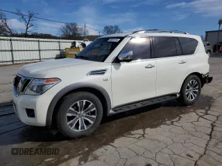 2020 Nissan Armada SL with VIN JN8AY2NC3L9618025, listed as a Copart auction lot 49819715 with 74,958 mi miles and Salvage Title. Bid and sale history available at carsss.com. Image 1.