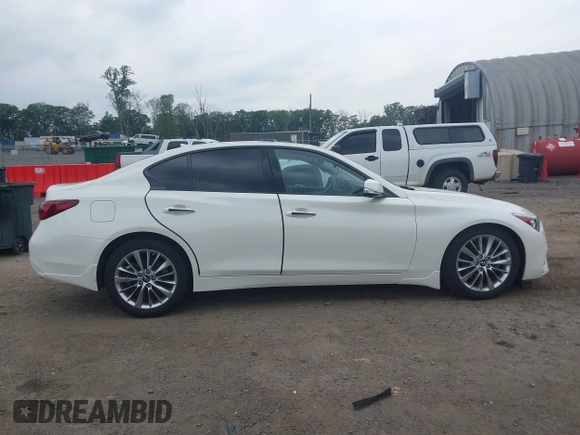 2022 Infiniti Q50 Luxe with VIN JN1EV7BR4NM342579, listed as a IAAI auction lot 42503631 with 13,633 mi miles and . Bid and sale history available at DreamBid. Image 13.