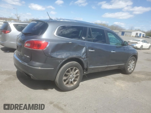 2014 Buick Enclave Leather with VIN 5GAKRBKDXEJ101270, listed as a Copart auction lot 52105975 with 107,584 mi miles and Salvage Title. Bid and sale history available at DreamBid. Image 3.