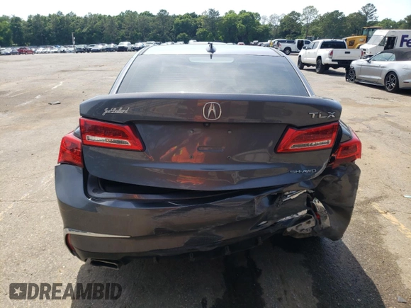 2020 Acura TLX Technology with VIN 19UUB3F40LA001110, listed as a Copart auction lot 57134585 with 131,507 mi miles and Salvage title. Bid and sale history available at DreamBid. Image 6.