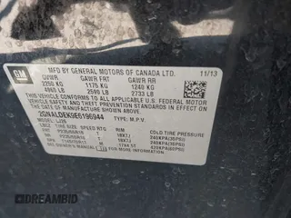 2014 Chevrolet Equinox LTZ with VIN 2GNALDEK9E6196944, listed as a IAAI auction lot 41890140 with 167,423 mi miles. Bid and sale history available at carsss.com. Image 9.