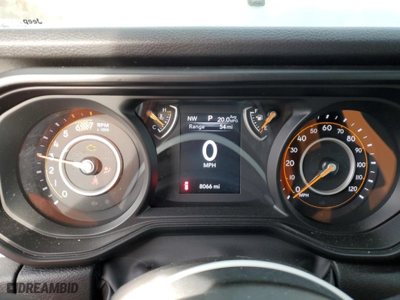2024 Jeep Wrangler Sport with VIN 1C4PJXDG0RW332722, listed as a Copart auction lot 85292724 with 8,066 mi miles and Salvage Title. Bid and sale history available at carsss.com. Image 9.