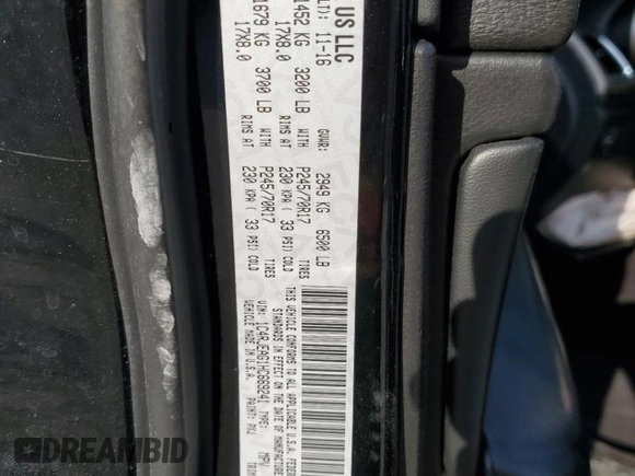 2017 Jeep Grand Cherokee Laredo with VIN 1C4RJEAG1HC669241, listed as a Copart auction lot 46285095 with 179,031 mi miles and Salvage Title. Bid and sale history available at carsss.com. Image 16.
