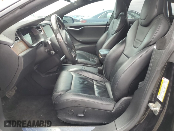 2017 Tesla Model S 100D with VIN 5YJSA1E22HF192735, listed as a Copart auction lot 54875055 with 100,537 mi miles and Salvage Title. Bid and sale history available at carsss.com. Image 7.