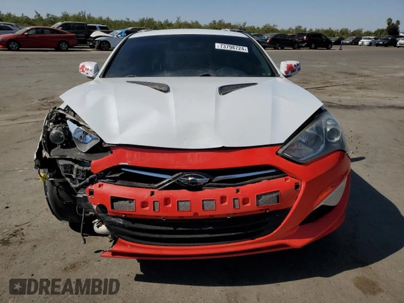 2014 Hyundai Genesis Coupe 2.0T with VIN KMHHT6KD2EU118818, listed as a Copart auction lot 73798724 with 160,059 mi miles and Salvage title. Bid and sale history available at DreamBid. Image 5.