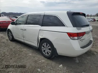 2017 Honda Odyssey EX-L with VIN 5FNRL5H68HB024712, listed as a Copart auction lot 46572565 with 104,917 mi miles and Salvage Title. Bid and sale history available at DreamBid. Image 2.