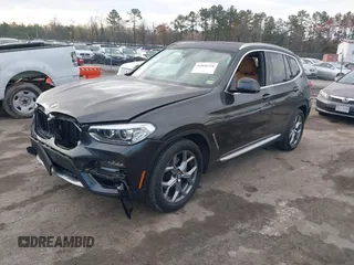 2021 BMW X3 xDrive30i with VIN 5UXTY5C03M9H92100, listed as a IAAI auction lot 41856328 with 19,460 mi miles and . Bid and sale history available at DreamBid. Image 17.