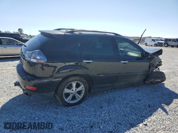 2008 Lexus RX 400h with VIN JTJHW31UX82068789, listed as a Copart auction lot 47590435 with 191,367 mi miles and Salvage Title. Bid and sale history available at DreamBid. Image 3.
