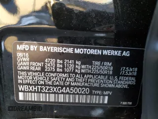 2016 BMW X1 xDrive28i with VIN WBXHT3Z3XG4A50020, listed as a Copart auction lot 70684172 with 95,577 mi miles. Bid and sale history available at carsss.com. Image 12.