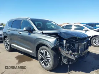 2019 Hyundai Santa Fe Ultimate with VIN 5NMS53AA0KH070801, listed as a IAAI auction lot 41858501 with 78,995 mi miles. Bid and sale history available at carsss.com. Image 1.