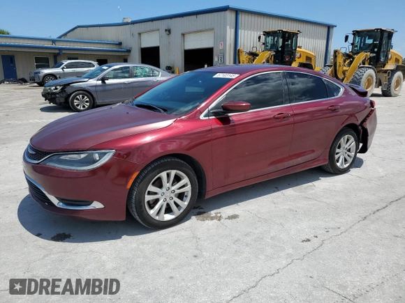 2015 Chrysler 200 Limited z VIN 1C3CCCAB6FN733384, wystawiony jako Copart lot #57103145 z przebiegiem 155 164 mil mil oraz Szkoda całkowita • Salvage title. Historia ofert i sprzedaży dostępna na DreamBid. Obrazek 1.