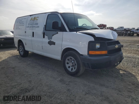 2011 Chevrolet Express Cargo with VIN 1GCSGAFX1B1142157, listed as a Copart auction lot 45714195 with 209,939 mi miles and Salvage title. Bid and sale history available at DreamBid. Image 4.