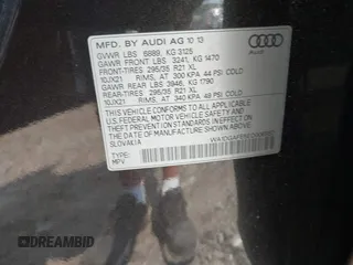 2014 Audi Q7 S line Prestige z VIN WA1DGAFE5ED006957, wystawiony jako IAAI lot #42488440 z przebiegiem 123 814 mil mil oraz . Historia ofert i sprzedaży dostępna na DreamBid. Obrazek 9.